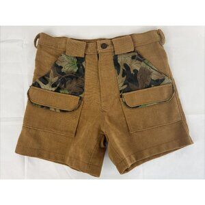 VTG 80s Corduroy Camo Cargo Shorts Military Women's S Streetwear Army Pockets